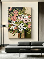 Hand-drawn floral paintings