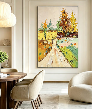 Hand-drawn landscape painting