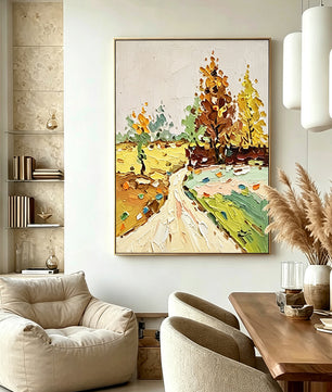 Hand-drawn landscape painting
