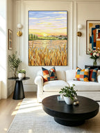 Hand-drawn landscape painting