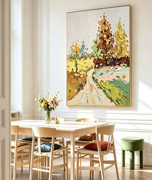 Hand-drawn landscape painting