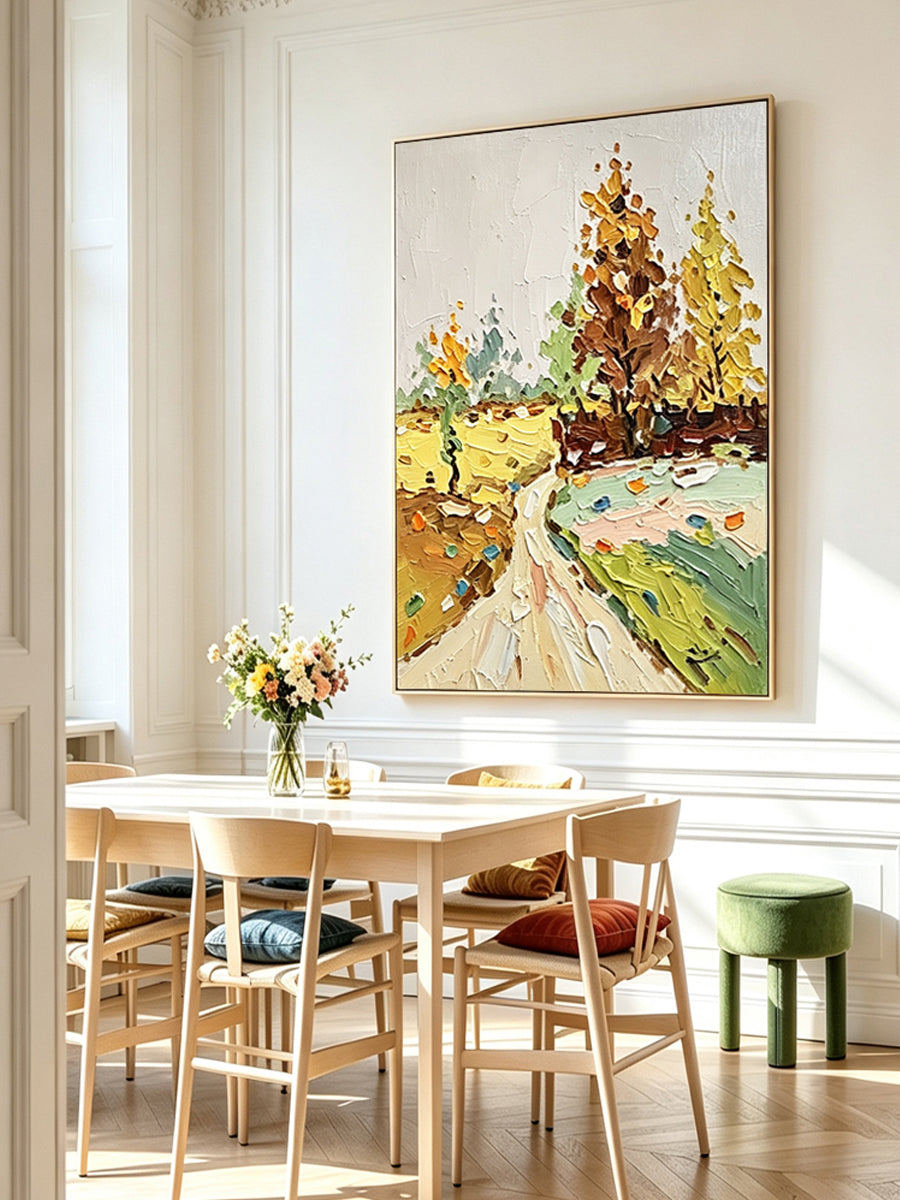 Hand-drawn landscape painting