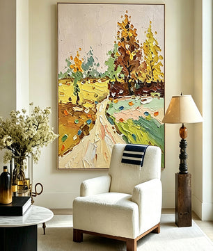 Hand-drawn landscape painting
