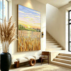 Hand-drawn landscape painting