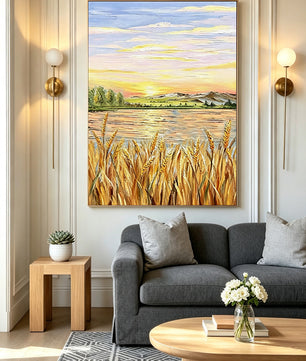 Hand-drawn landscape painting