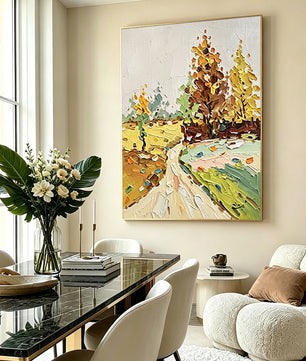 Hand-drawn landscape painting