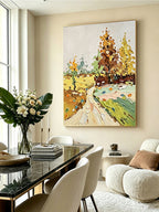 Hand-drawn landscape painting