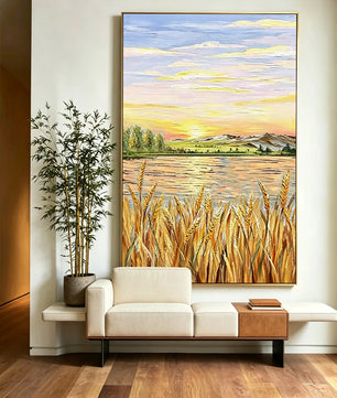 Hand-drawn landscape painting