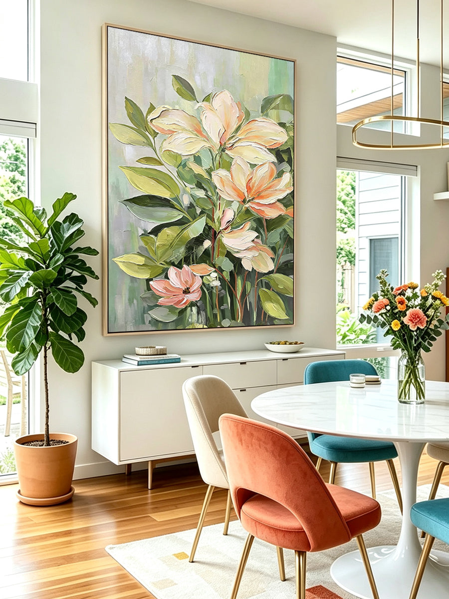 Hand-Painted Floral Decorative Painting