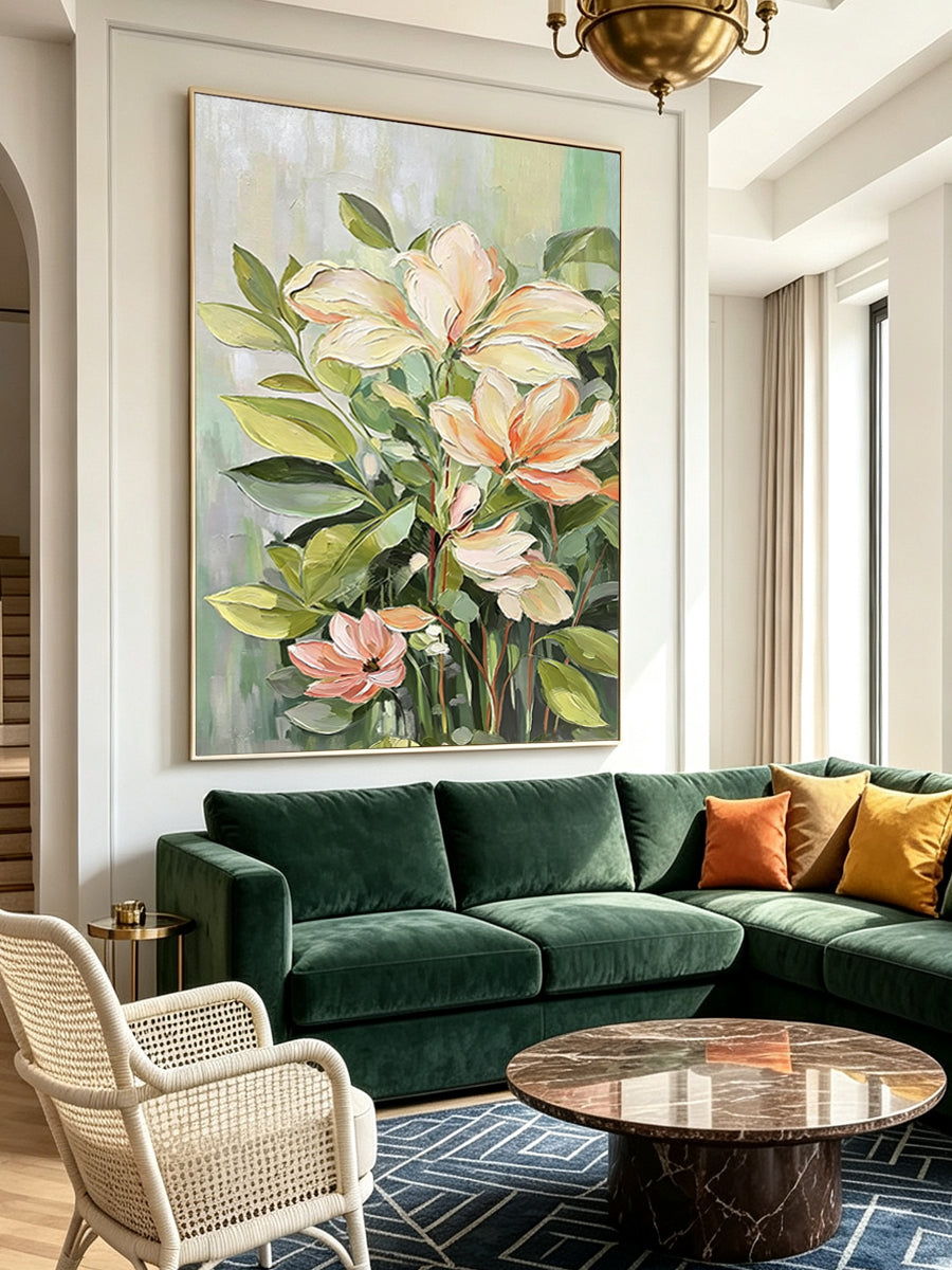 Hand-Painted Floral Decorative Painting