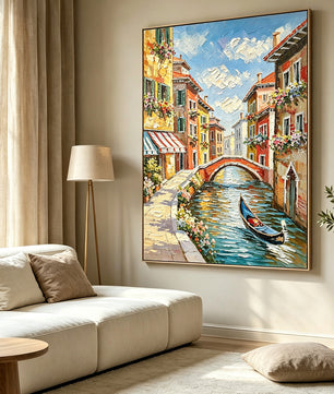 Water Venice Hand-painted Artwork