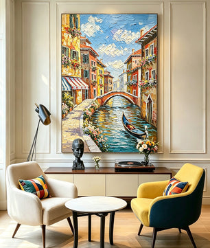 Water Venice Hand-painted Artwork
