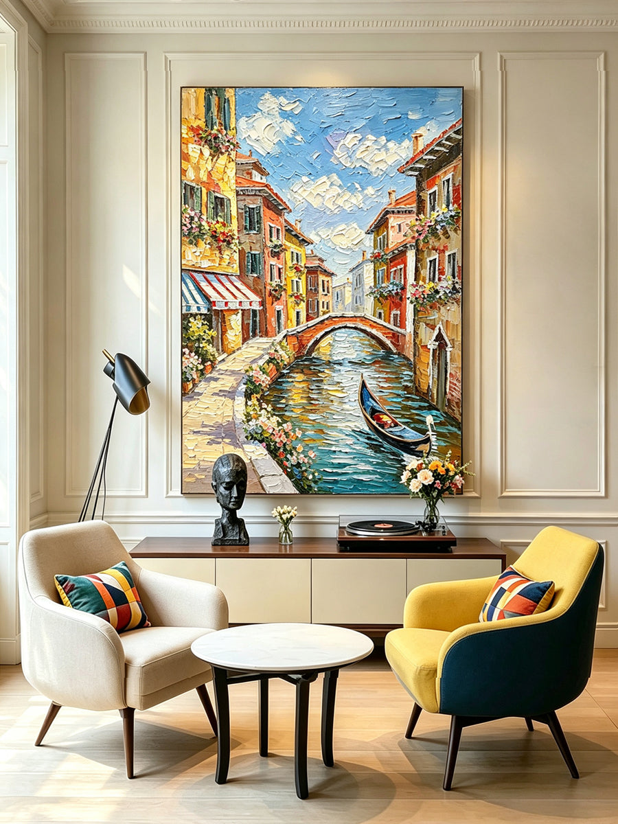 Water Venice Hand-painted Artwork