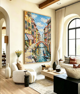 Water Venice Hand-painted Artwork