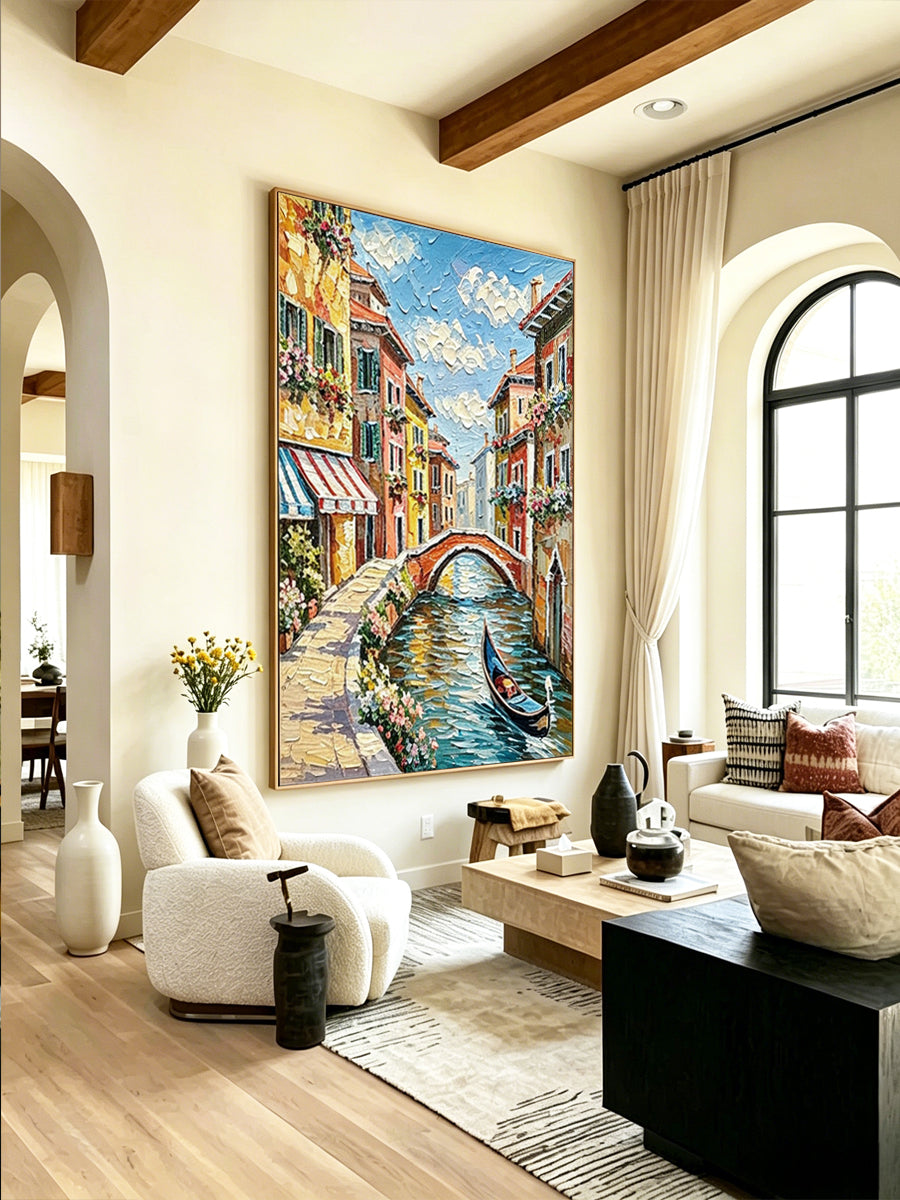 Water Venice Hand-painted Artwork