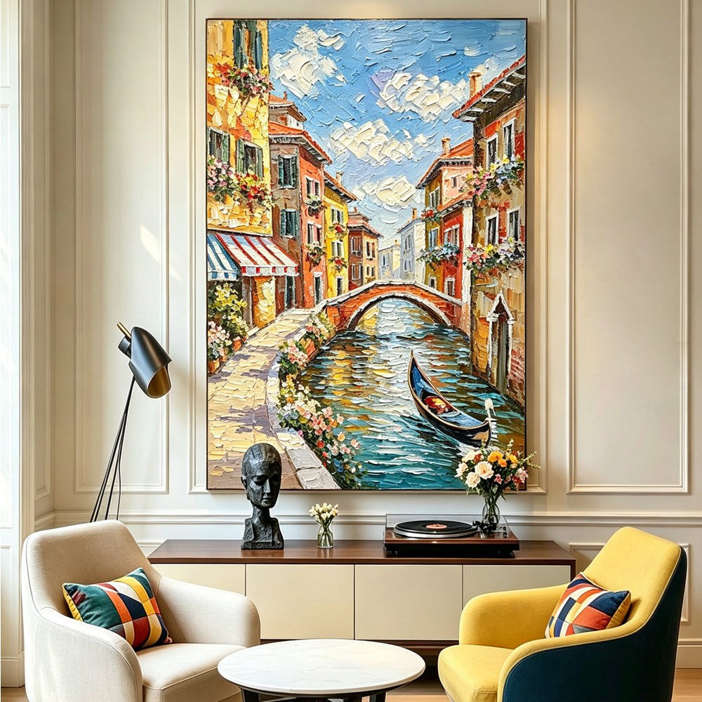 Water Venice Hand-painted Artwork