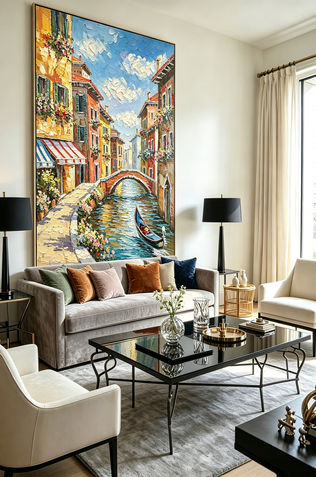 Water Venice Hand-painted Artwork