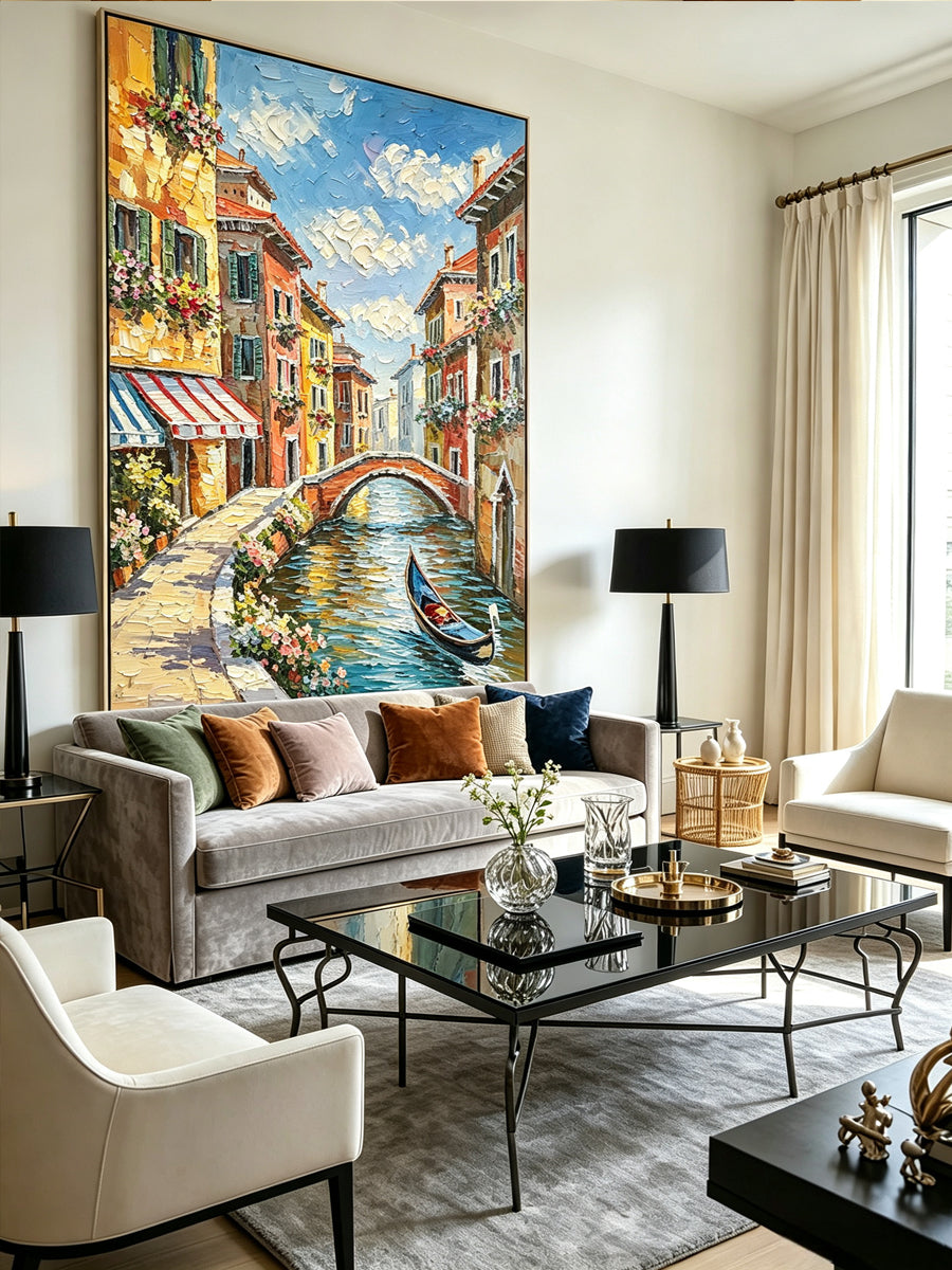 Water Venice Hand-painted Artwork
