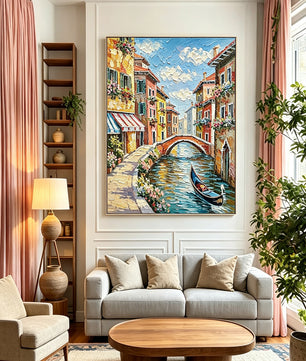 Water Venice Hand-painted Artwork