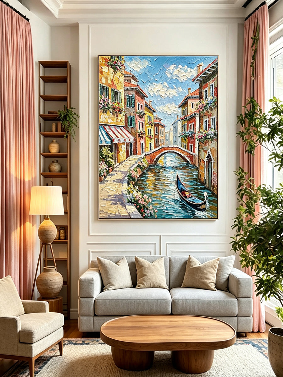 Water Venice Hand-painted Artwork