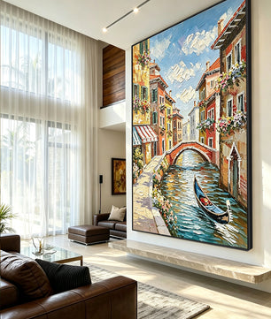 Water Venice Hand-painted Artwork