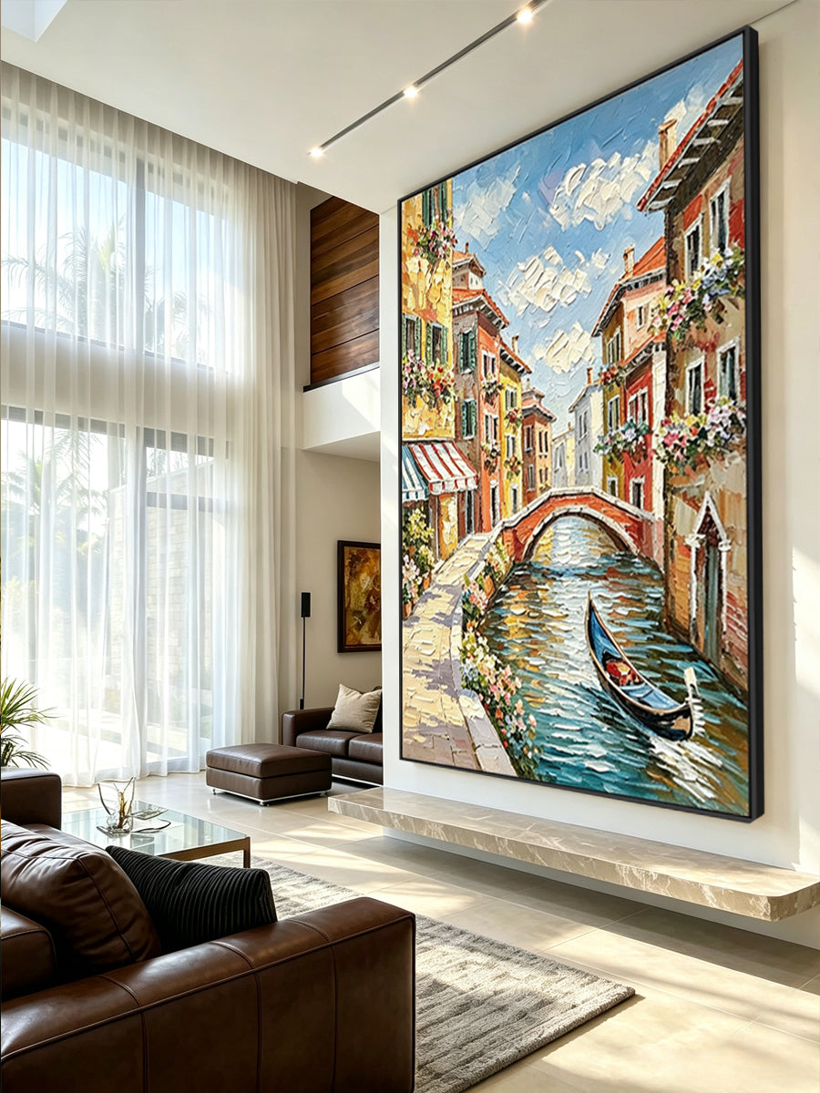 Water Venice Hand-painted Artwork