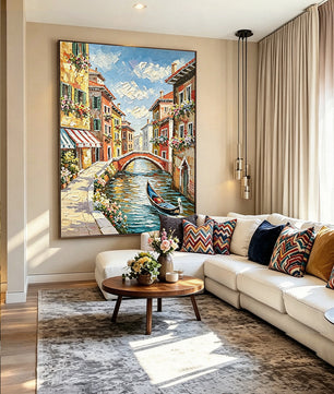Water Venice Hand-painted Artwork