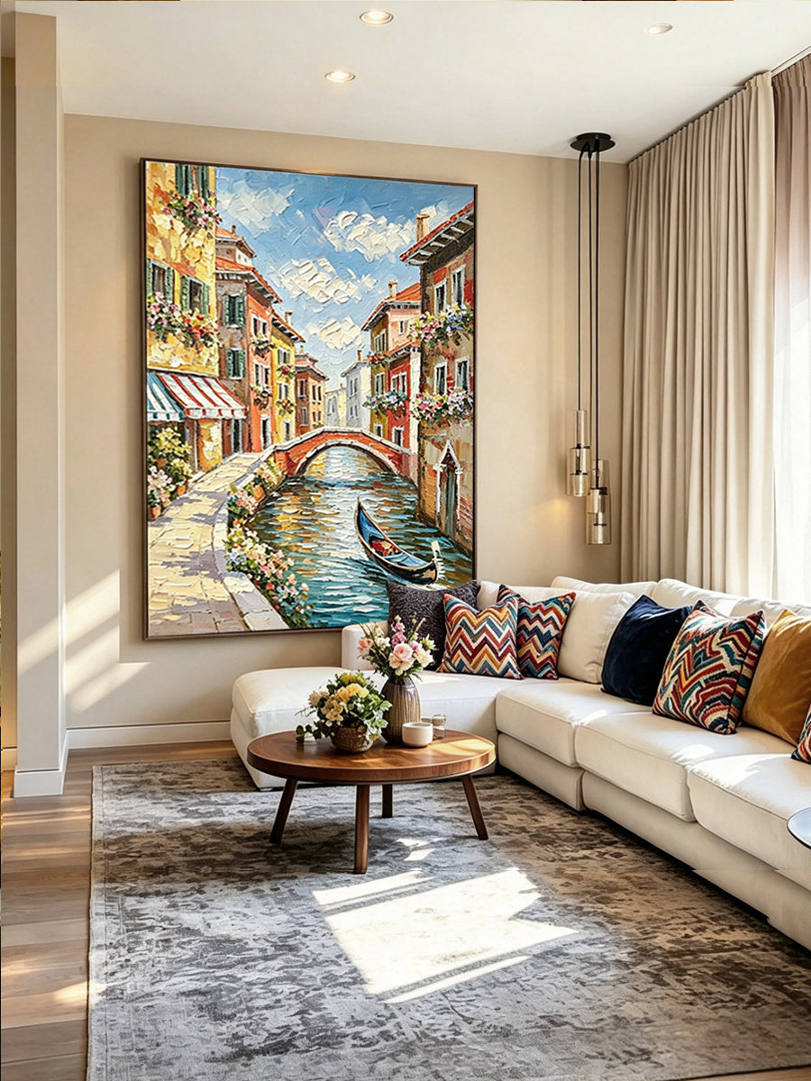 Water Venice Hand-painted Artwork