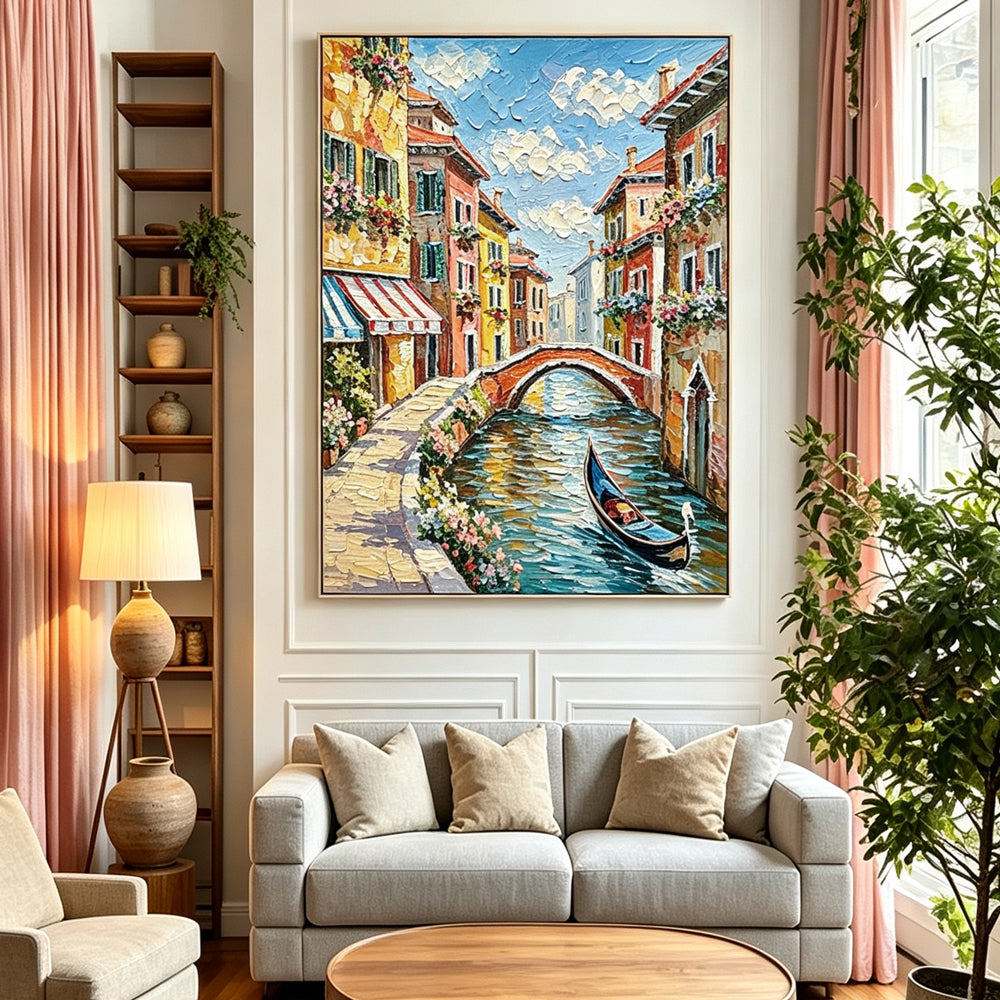 Water Venice Hand-painted Artwork